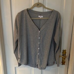 Colsie Textured Gray Knit Sweater